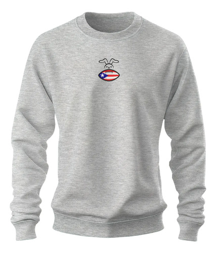 Sudadera Sweater Bordado Balon Silueta Conejo Bad Bunny Logo