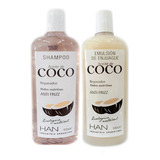 Kit Shampoo Y Acondicionador De Coco X 500ml Cada Uno Han