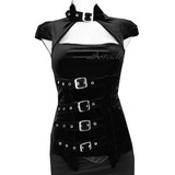 Blusa Gotica Tipo Corset Hebillas Steampunk Cyber Goth