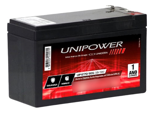 Bateria Unipower Up1270 Seg 12v 7ah