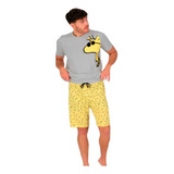 Pijama Para Hombre Snoopy Peanuts Playera Short 10401