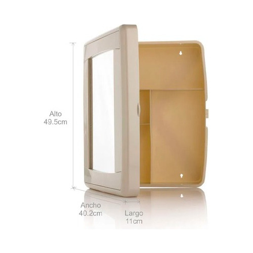 Gabinete De Baño Plastico Beige Estra