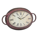 Stonebriar - Reloj De Pared Ovalado De Metal Oxidado  Color 