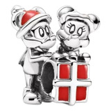 Pandora Charm Regalo Navideño De Mickey Y Minnie