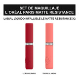 Set De Maquillaje L'oreal Paris Labial Matte Resistance X2