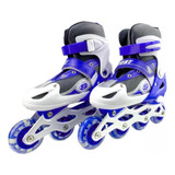 Patines Roller Línea Juveniles Ajustable Azul L