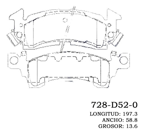 Pastilla De Freno Delantera Chevrolet Malibu 70 Al 77 728 Foto 2