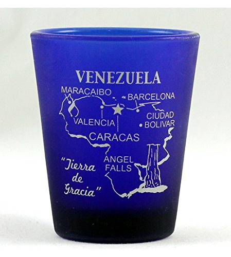 Vaso De Chupito Nuevo Esmerilado Azul Cobalto De Venezuela