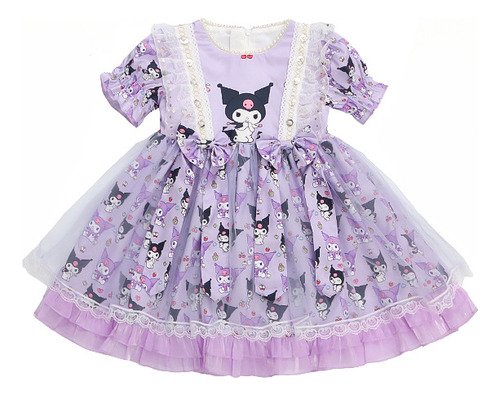 Vestido Kuromi Para Niñas, Adecuado Para Fiestas De 3 A 10 A