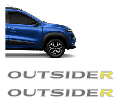 Adesivos Outsider Kwid 2023 Emblema Lateral Modelo Original