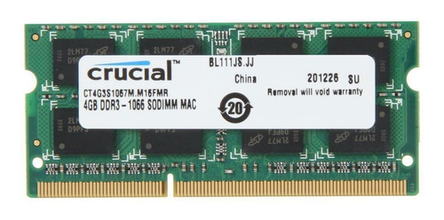 Memoria Ram Portatil Ddr3 4gb Pc3-8500 1.5v Sodimm Laptop