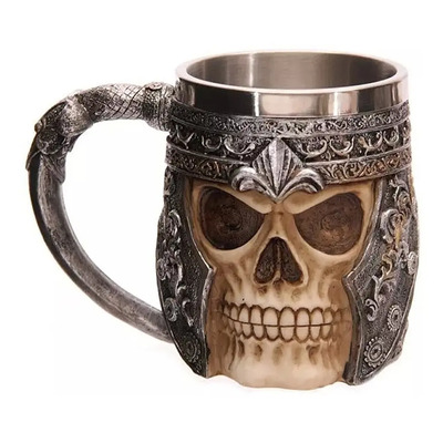 Taza Tarro Medieval Rey Vikingo Calavera Flor De Lis Espada | MercadoLibre