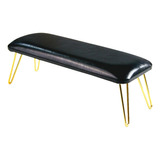 Tapete De Mesa Para Unhas, Descanso De Mão Preto E Dourado