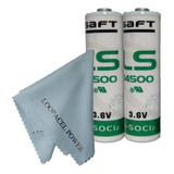 2 Bateras De Litio Saft Aa 3.6v 2400mah - No Recargables