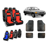 Fundas Cubre Asiento Cuerina Para Ford Escort + Alfombra 4 P