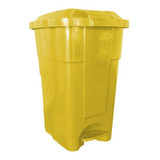 Basurero 50 Lt Amarillo Con Pedal