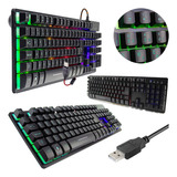 Teclado Semi Mecânico Gamer Barato Com Led Rgb 