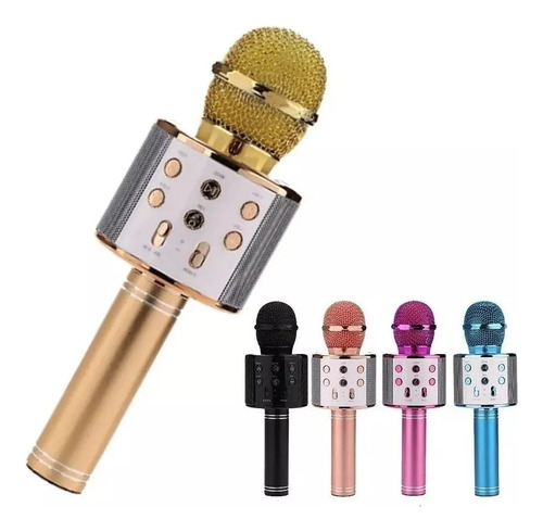 Micrófono Karaoke Bluetooth Inalámbrico Con Parlante Efectos