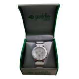 Reloj Pulsera Paddle Watch Cerámica Blanca + Cronografo