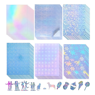 60 Hojas Holografico Vinil Adhesivo A4 Para Impresión Inkjet | MercadoLibre