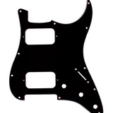 Pickguard Cool Parts Pst01 Hh Strato 2 Dobles Tricapa Negro