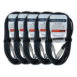 5 Cables De Microfono Xlr 3-pin Hembra A Ts 1/4  Macho | 3m