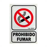 Cartel Advertencia Prohibido Fumar 10x15 Cm Alto Impacto