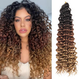 Gogo Curl Crochet Hair 18 Pulgadas, Onda De Agua, Pelo Ombr.