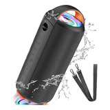 Bocina Bluetooth 5.0 Portátil Impermeable Con Sonido Estéreo Color Negro