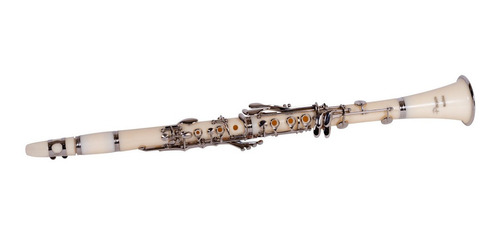 Clarinete Blanco En Sib De Abs Con Estuche