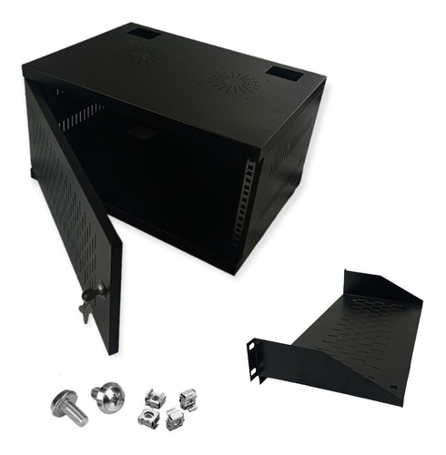 Gabinete Para Rack 5ur Fondo 40 + Bandeja + Tornillos