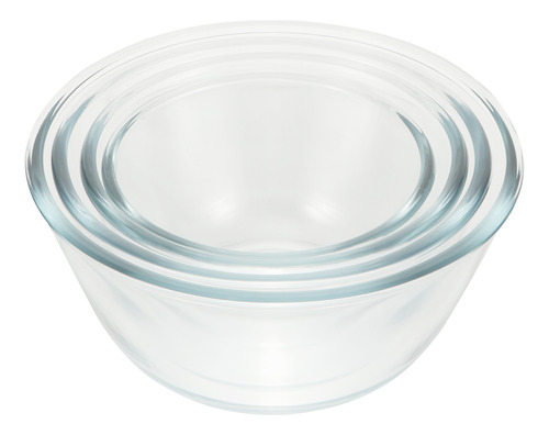 Juego De Cuencos De Vidrio Clear Chip Bowls Con Alto Conteni