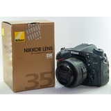 Cámara Nikon D7100 24.1 Mp Dx + Lente 35mm Seminueva!