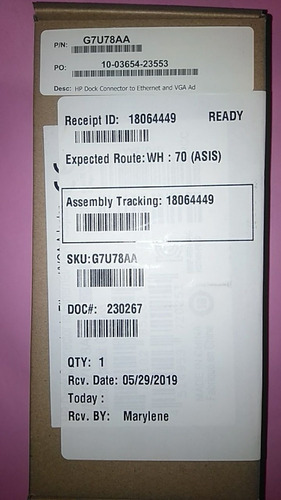 Hp Dock Conector Ethernet Adaptador Vga 762738-002 G7u78aa