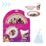 Kit Refeição Alimentação Infantil Princesas Disney Melamina 