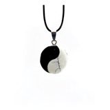 Collar Colgante Ying Yang Piedra Natural Tai Chi Taoismo