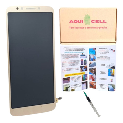 Tela Display Lcd Frontal Compativel Com Moto E5 Play + Cola