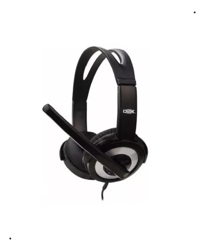 Fone De Ouvido Over-ear Gamer Dex Df-55 Df55 Preto Com Luz Led