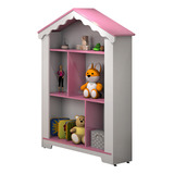 Estante De Brinquedos Casinha Boneca Infantil Castelo Rosa