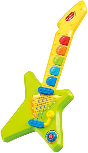 Guitarra Infantil Electronica Con Luz Y Sonidos 5 Canciones 