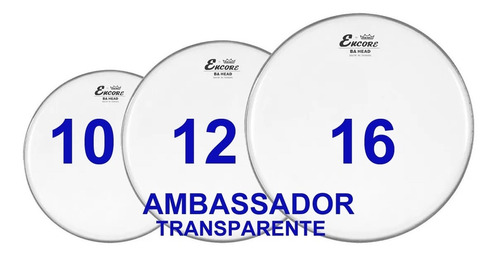 Tom Pack Remo Ambassador Set Parche 10/12/16 Transparente