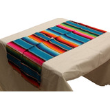 Camino De Mesa Sarape Mexicano 60 Cms X 1.40 Mt (2 Pack)