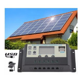 Controlador/carga De Painel Solar 10a - 12 V 24 V - Com Usb
