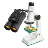Microscopio Didactico Kit Para Niños + Mini Binocular