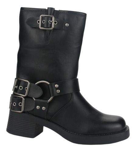 Botin Chalada Mujer Biker-1 Negro Casual