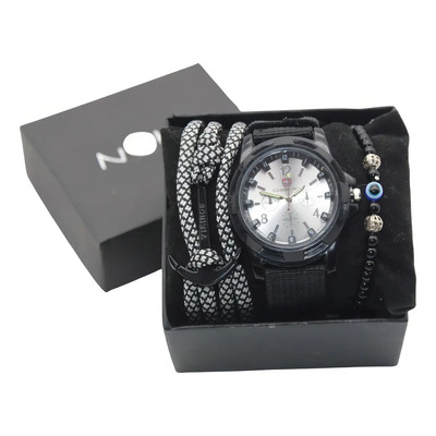 Reloj Tipo Militar Hombre Sport Navy Seal Sumergible Correa Blanco