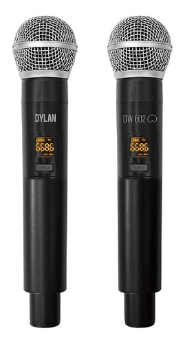 Microfone Dylan Sem Fio Duplo Dw602 Max Lançamento