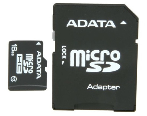 Memoria Micro Sdhc Adata 16 Gb C/adaptador Cl10