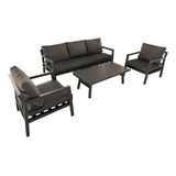 Juego De Jardin Exterior 3 Cuerpos Sofa Mesa Ratona Sillones