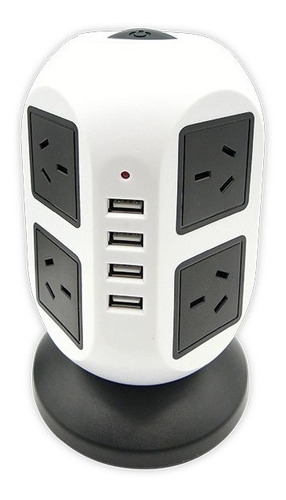 Prolongador Torre 8 Tomas + 4 Usb Carga Rapida 2mts Cable